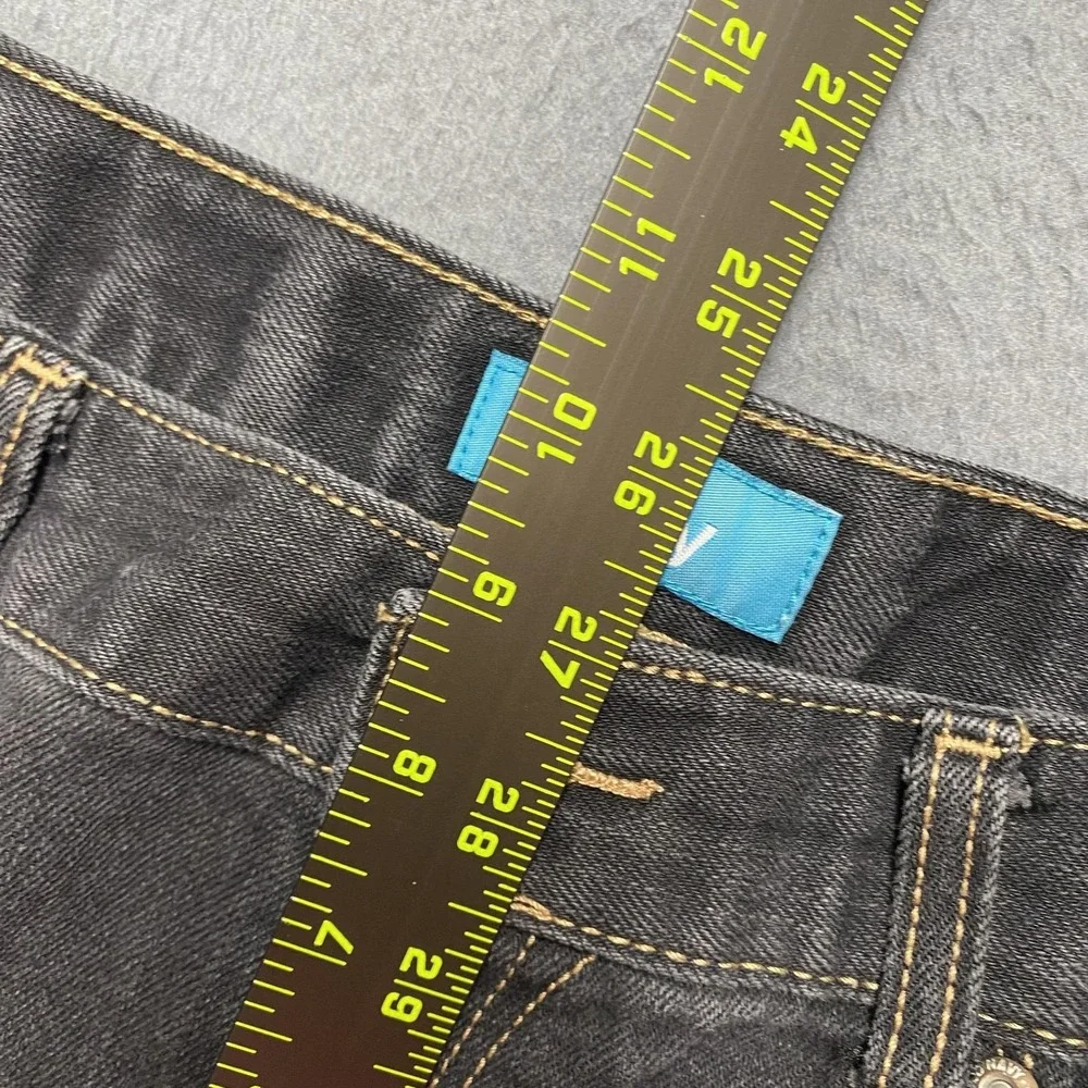 VTG Old Navy Skinny Jeans Womens‎ 14 Plus Black Mid Rise Stretch Denim Pants y2k